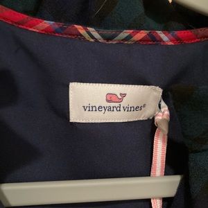 Brand new with tags Vineyard Vine plaid sleeveless dress with ruffle neck